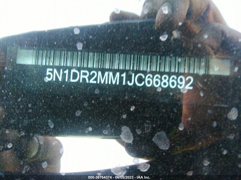 VIN 5N1DR2MM1JC668692 2018 NISSAN PATHFINDER S/SV/SL/PLATINUM