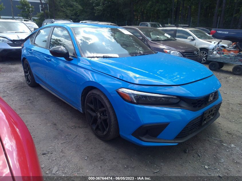 2022 HONDA CIVIC HATCHBACK SPORT - 19XFL2H87NE017058