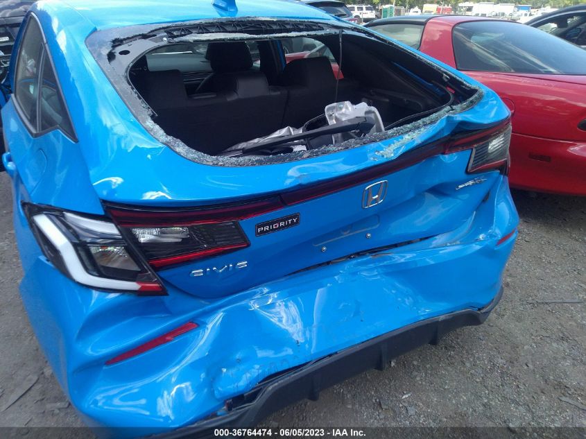 2022 HONDA CIVIC HATCHBACK SPORT - 19XFL2H87NE017058