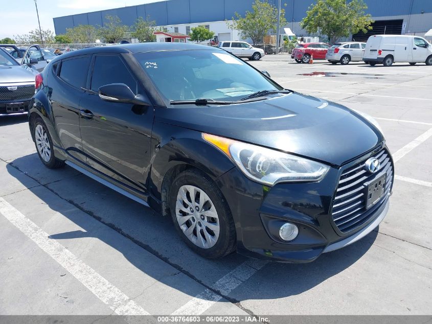 2013 HYUNDAI VELOSTER TURBO W/BLACK INT - KMHTC6AE5DU101742