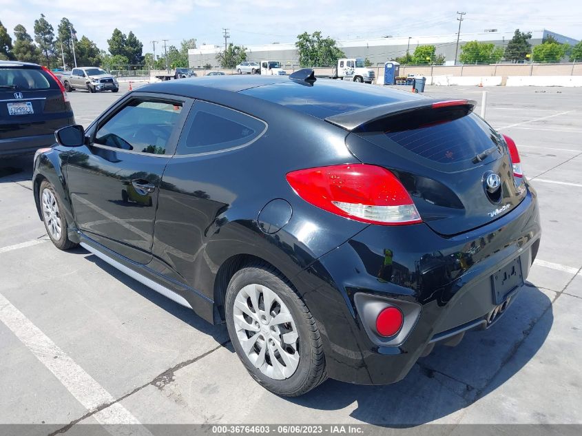 2013 HYUNDAI VELOSTER TURBO W/BLACK INT - KMHTC6AE5DU101742