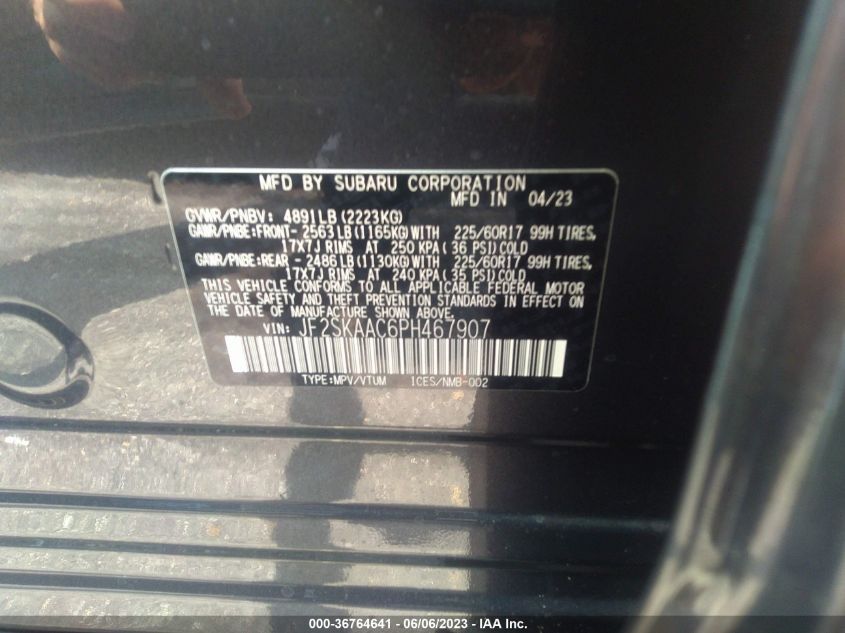 2023 SUBARU FORESTER - JF2SKAAC6PH467907