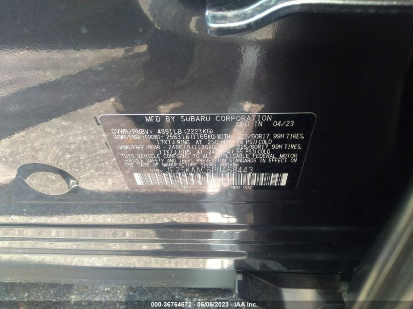 2023 SUBARU FORESTER - JF2SKAAC6PH468443