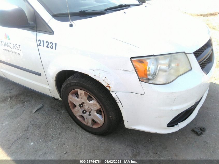 2013 RAM CARGO VAN TRADESMAN 2C4JRGAG2DR813009