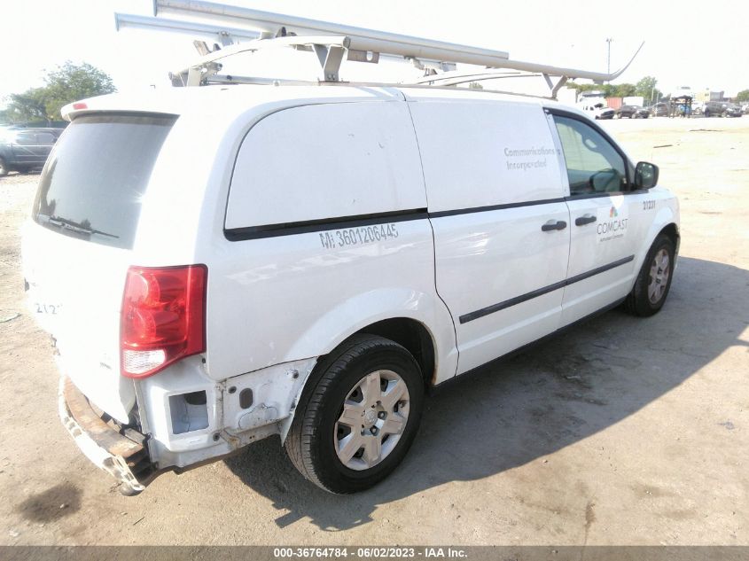 2013 RAM CARGO VAN TRADESMAN 2C4JRGAG2DR813009