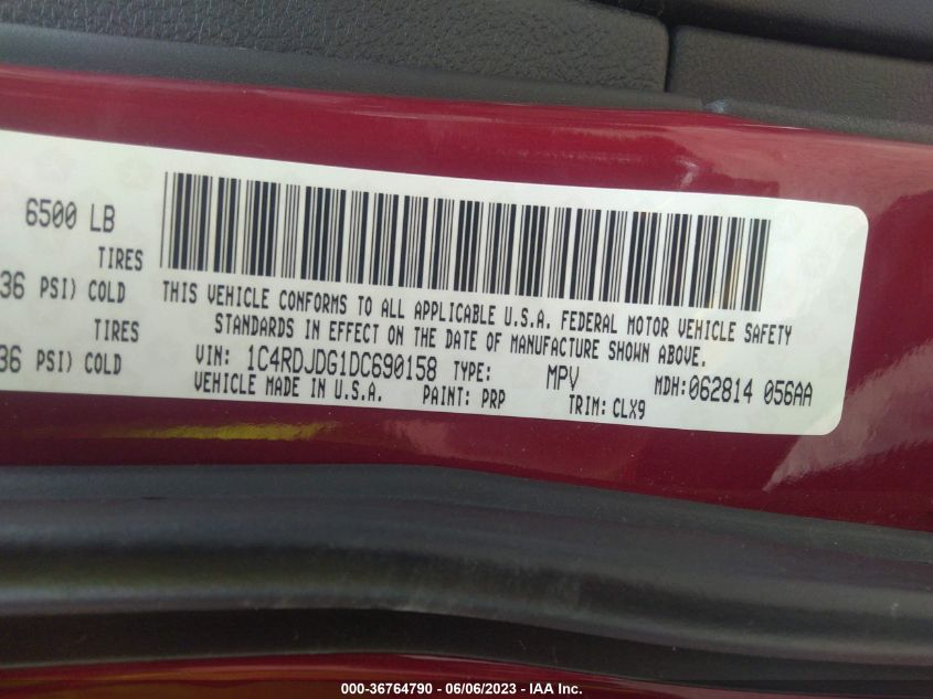 2013 DODGE DURANGO CREW - 1C4RDJDG1DC690158