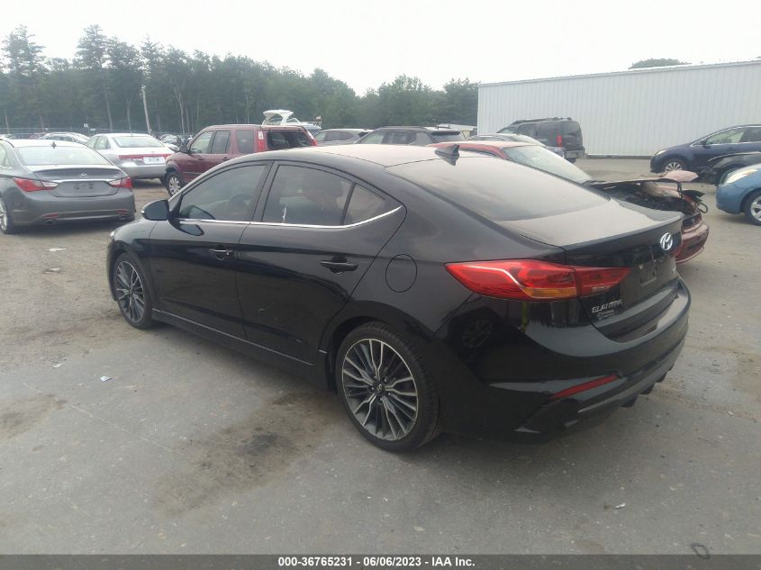 2018 HYUNDAI ELANTRA SPORT - KMHD04LB2JU538999
