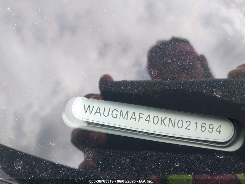 2019 AUDI A4 PREMIUM/TITANIUM - WAUGMAF40KN021694