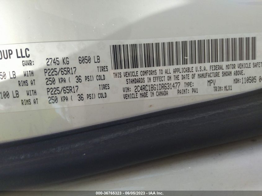 2013 CHRYSLER TOWN & COUNTRY TOURING - 2C4RC1BG1DR631477