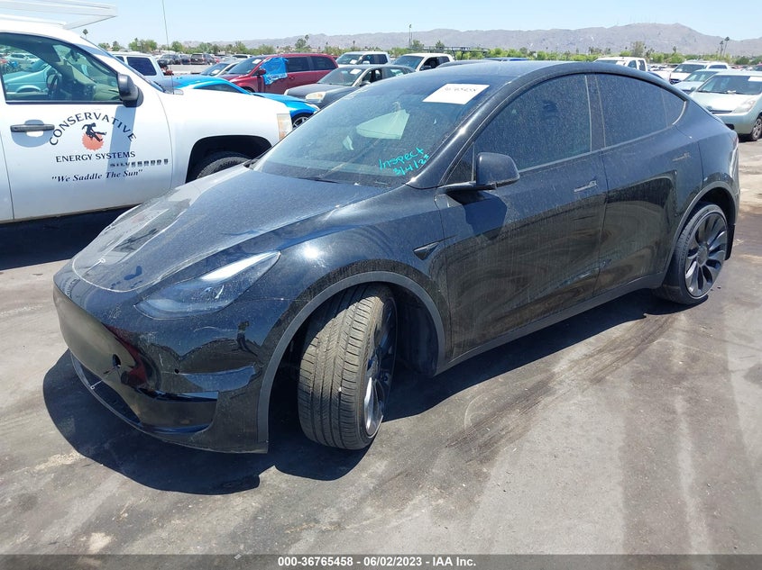 VIN 7SAYGDEF1NF345617 2022 TESLA MODEL Y PERFORMANCE