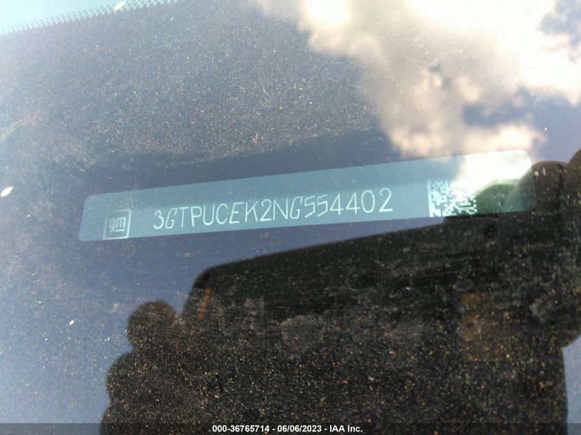 2022 GMC SIERRA 1500 ELEVATION - 3GTPUCEK2NG554402