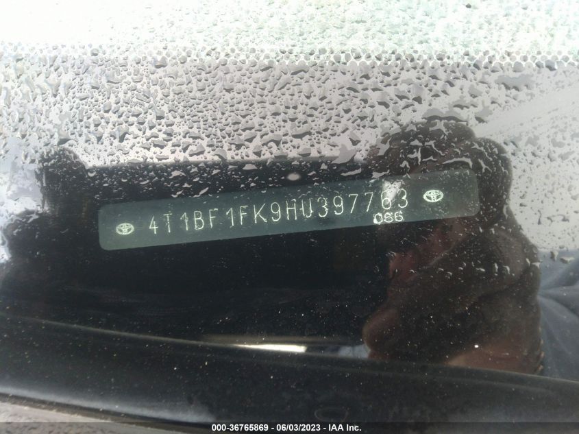 2017 TOYOTA CAMRY SE - 4T1BF1FK9HU397763