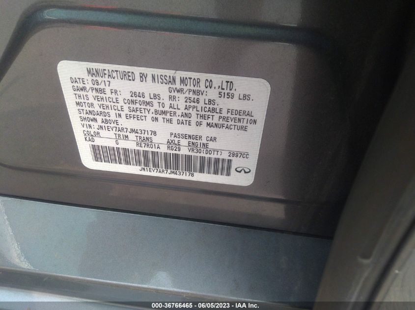 2018 INFINITI Q50 3.0T SPORT - JN1EV7AR7JM437178