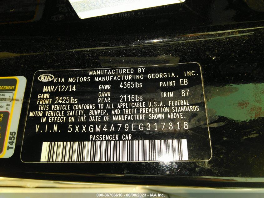 2014 KIA OPTIMA LX - 5XXGM4A79EG317318