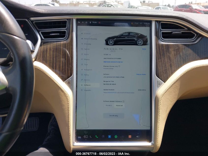 2013 TESLA MODEL S - 5YJSA1CN0DFP20859
