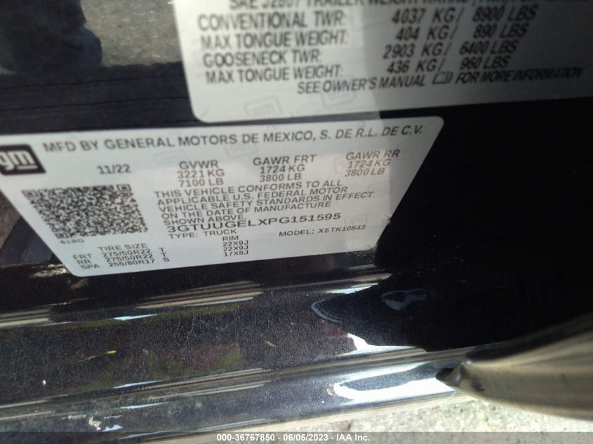 2023 GMC SIERRA 1500 DENALI - 3GTUUGELXPG151595