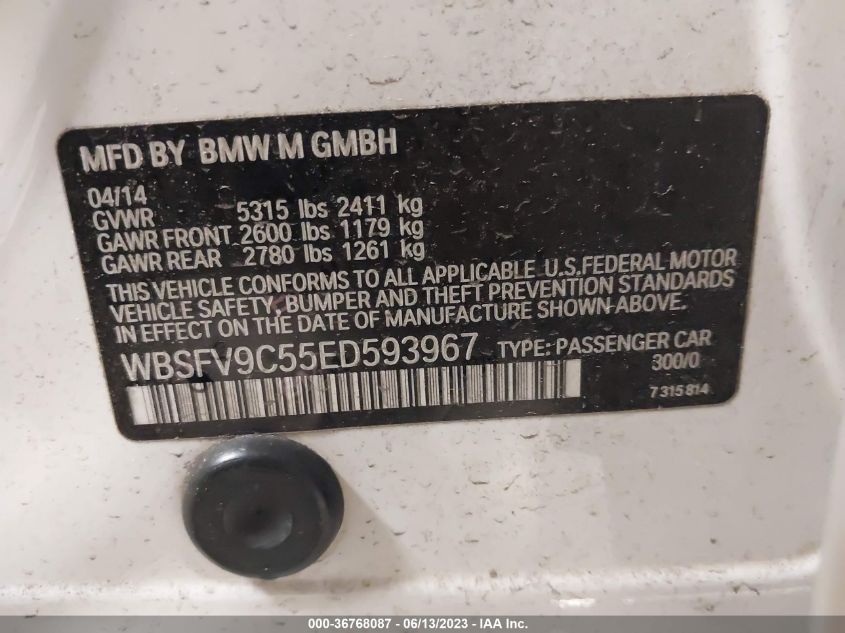 WBSFV9C55ED593967 2014 BMW M5, photo no. 9