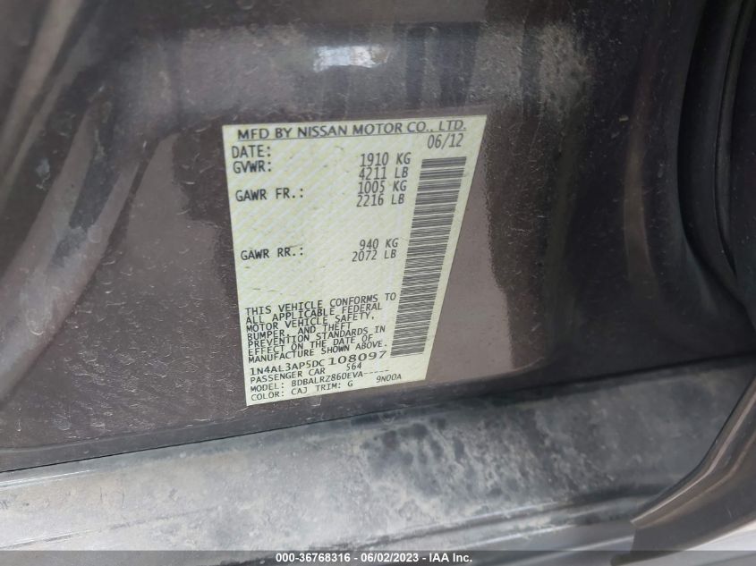 2013 NISSAN ALTIMA 2.5 S - 1N4AL3AP5DC108097