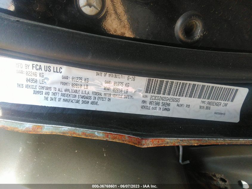 2016 DODGE CHALLENGER SXT - 2C3CDZAG5GH256565