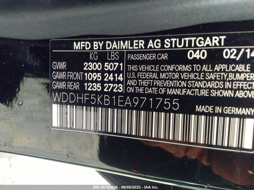 2014 MERCEDES-BENZ E-CLASS E 350 - WDDHF5KB1EA971755