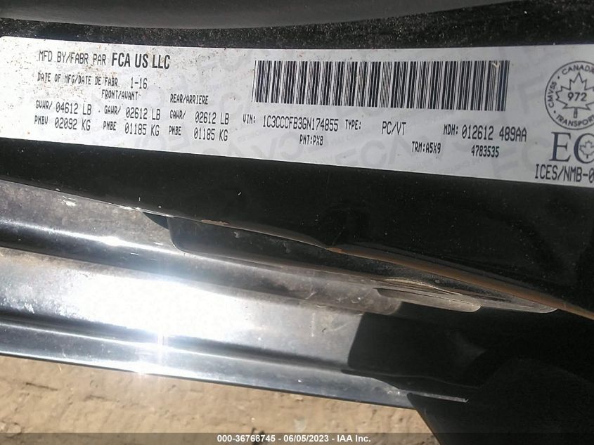 2016 CHRYSLER 200 LX - 1C3CCCFB3GN174855