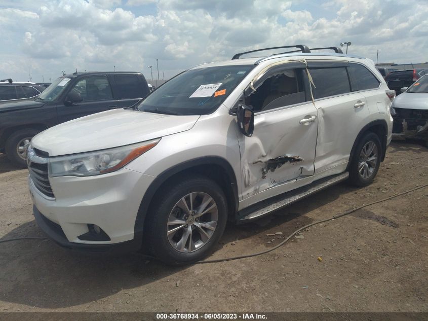 2015 TOYOTA HIGHLANDER XLE - 5TDKKRFHXFS110256