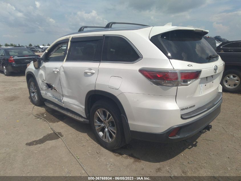 2015 TOYOTA HIGHLANDER XLE - 5TDKKRFHXFS110256