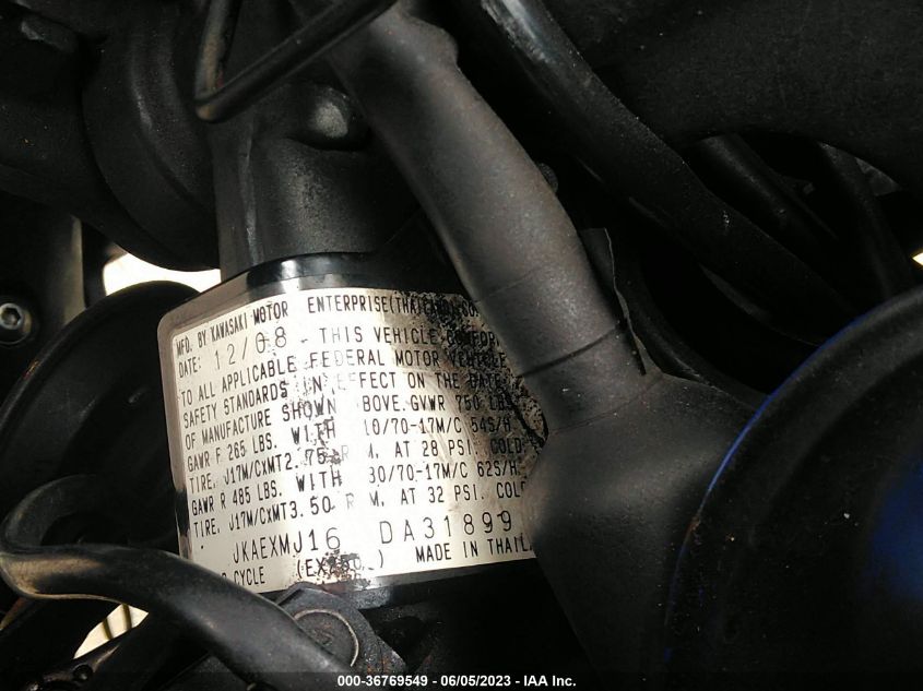 2009 KAWASAKI EX250 J JKAEXMJ169DA31899