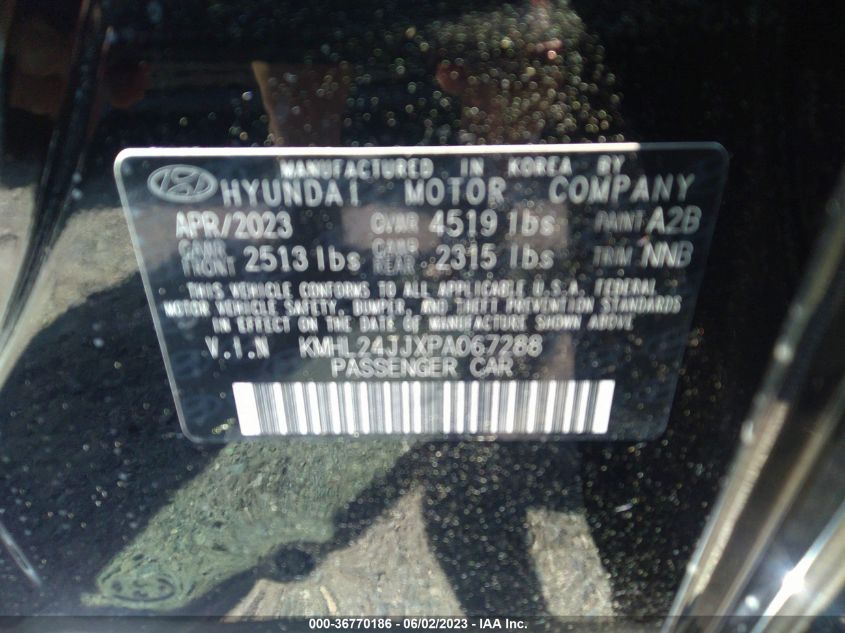 2023 HYUNDAI SONATA HYBRID BLUE - KMHL24JJXPA067288