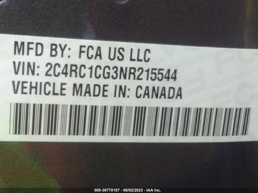 2022 CHRYSLER VOYAGER LX - 2C4RC1CG3NR215544
