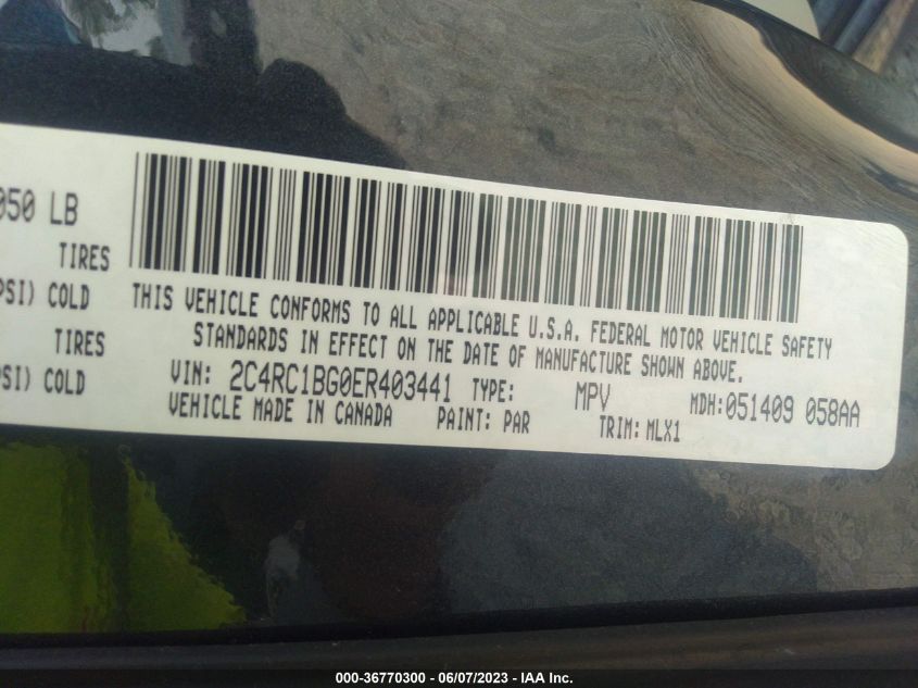 2014 CHRYSLER TOWN & COUNTRY TOURING - 2C4RC1BG0ER403441
