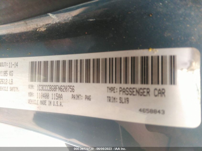 2015 CHRYSLER 200 S - 1C3CCCBG8FN620756