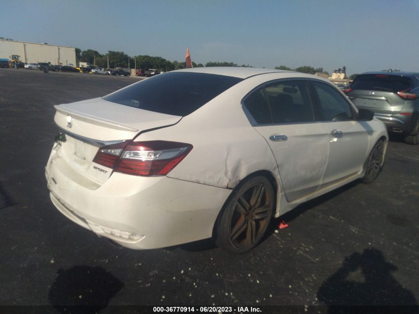 2016 HONDA ACCORD SEDAN SPORT - 1HGCR2F52GA113861