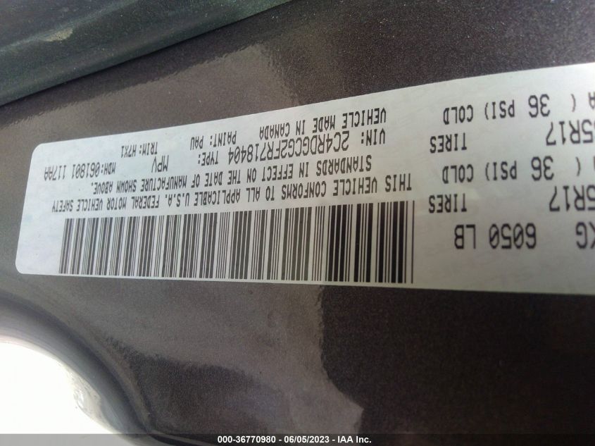2015 DODGE GRAND CARAVAN SXT - 2C4RDGCG2FR718404