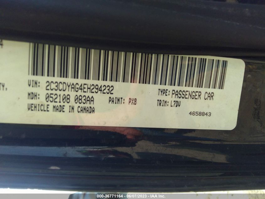 2014 DODGE CHALLENGER R/T/R/T PLUS/R - 2C3CDYBTXEH294232