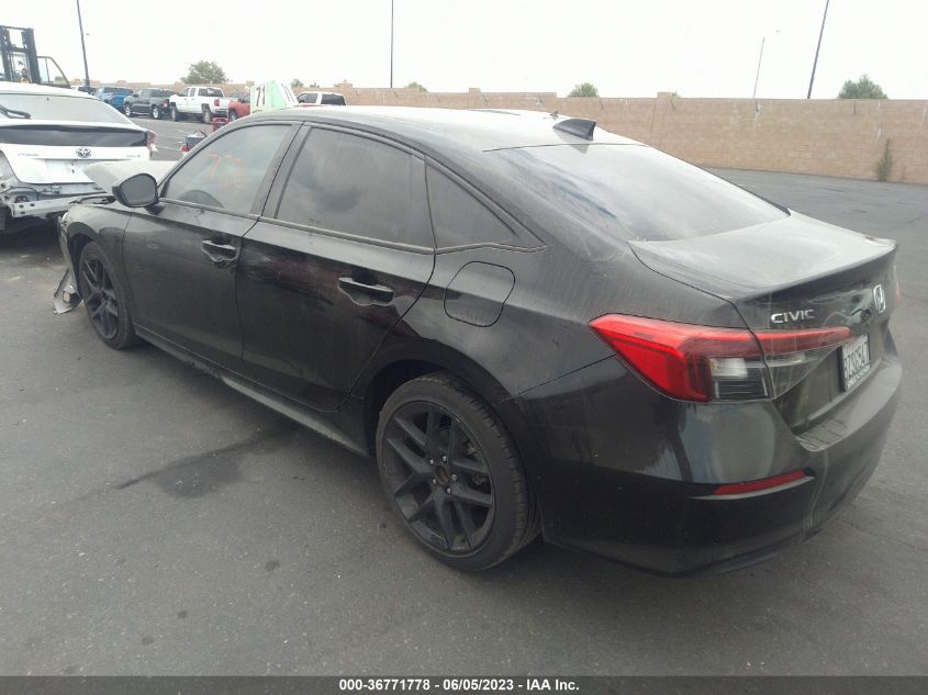 2022 HONDA CIVIC SEDAN SPORT - 2HGFE2F58NH562095