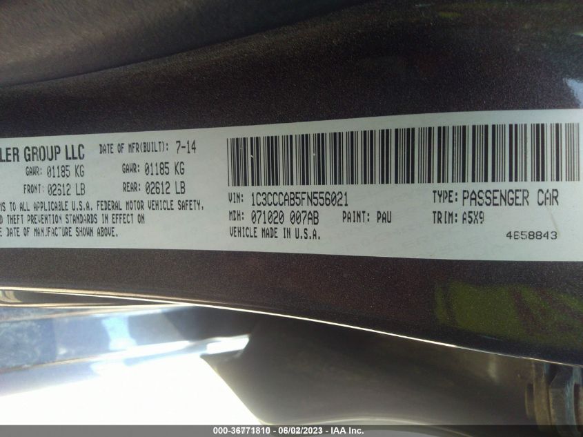 2015 CHRYSLER 200 LIMITED - 1C3CCCAB5FN556021