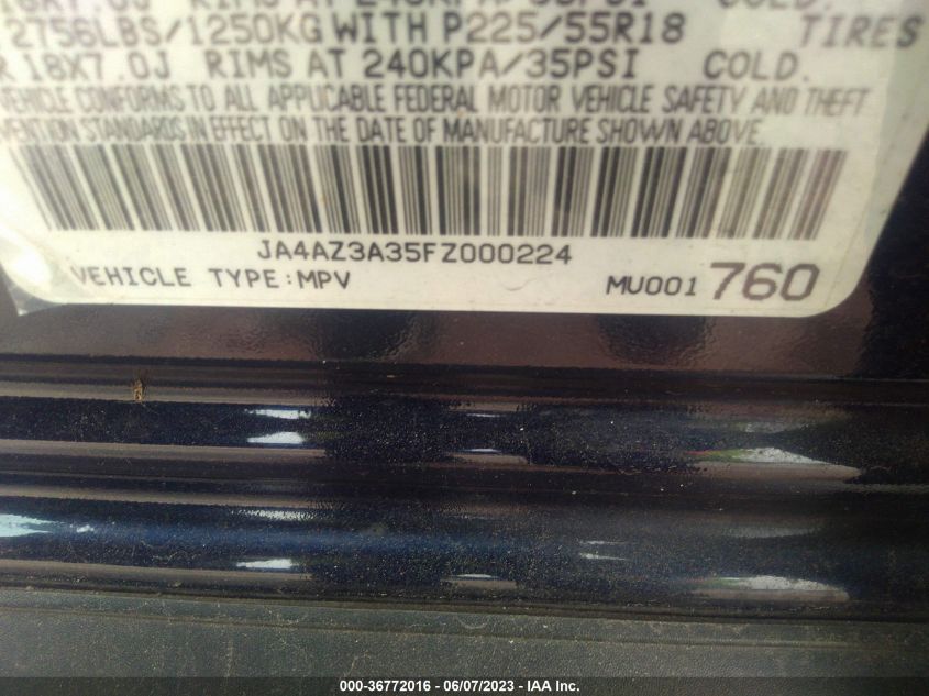 2015 MITSUBISHI OUTLANDER SE - JA4AZ3A35FZ000224