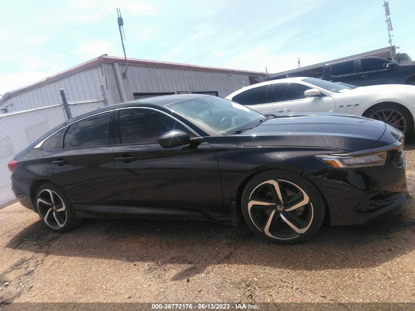 2021 HONDA ACCORD SEDAN SPORT - 1HGCV1F38MA102573