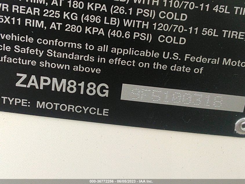 2015 VESPA SPRINT 150 3V - ZAPM81869F5100318
