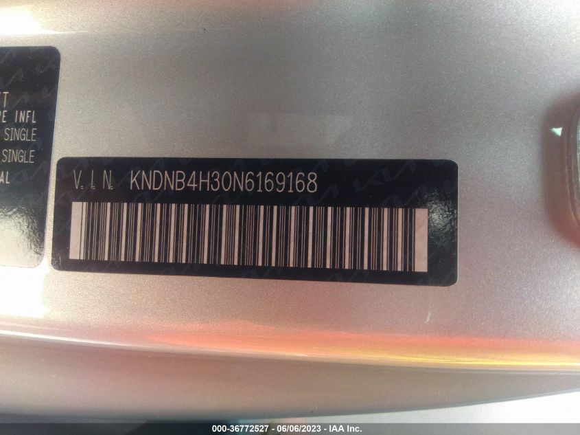 2022 KIA CARNIVAL LXS - KNDNB4H30N6169168