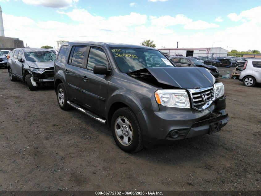 2013 HONDA PILOT LX - 5FNYF4H23DB044581