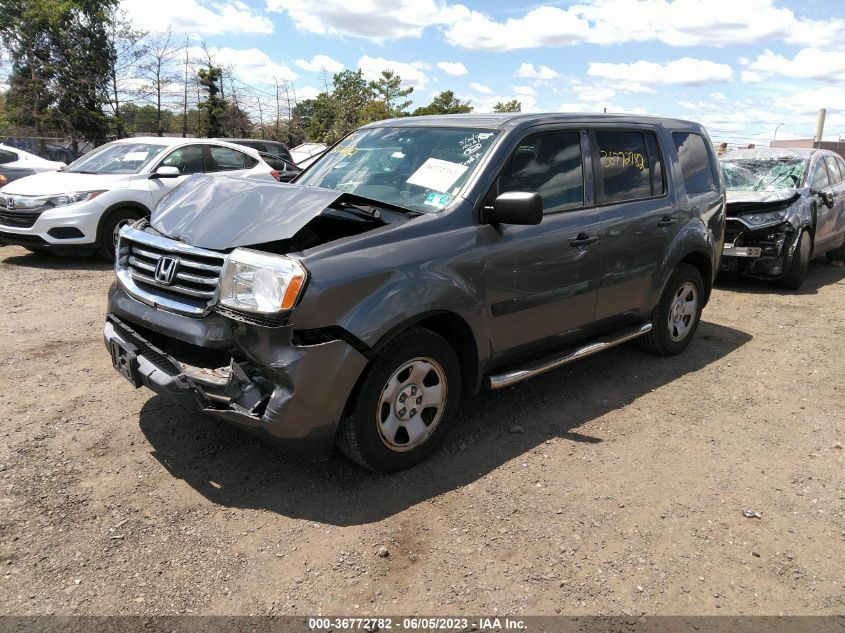 2013 HONDA PILOT LX - 5FNYF4H23DB044581