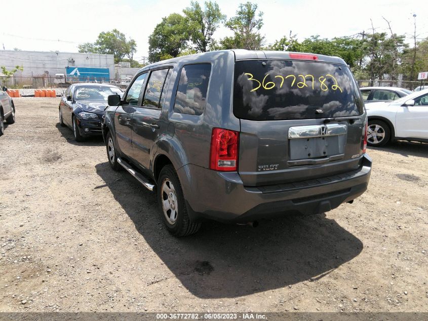 2013 HONDA PILOT LX - 5FNYF4H23DB044581