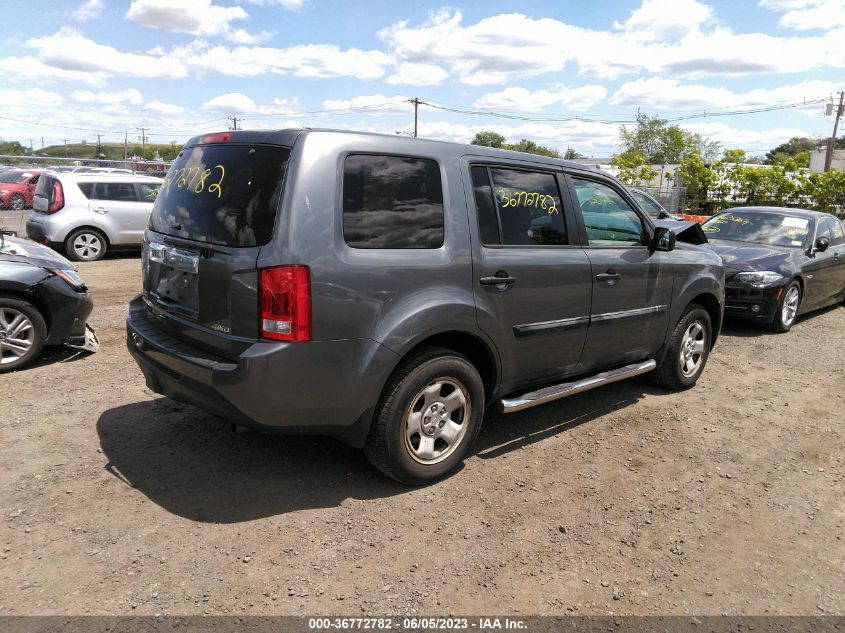 2013 HONDA PILOT LX - 5FNYF4H23DB044581