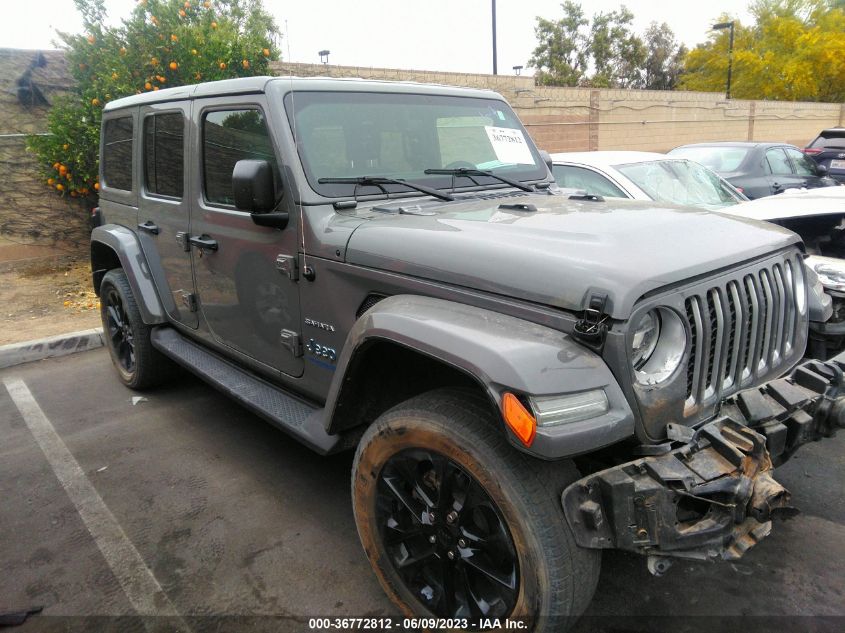 2021 JEEP WRANGLER 4XE UNLIMITED SAHARA 1C4JJXP64MW643717