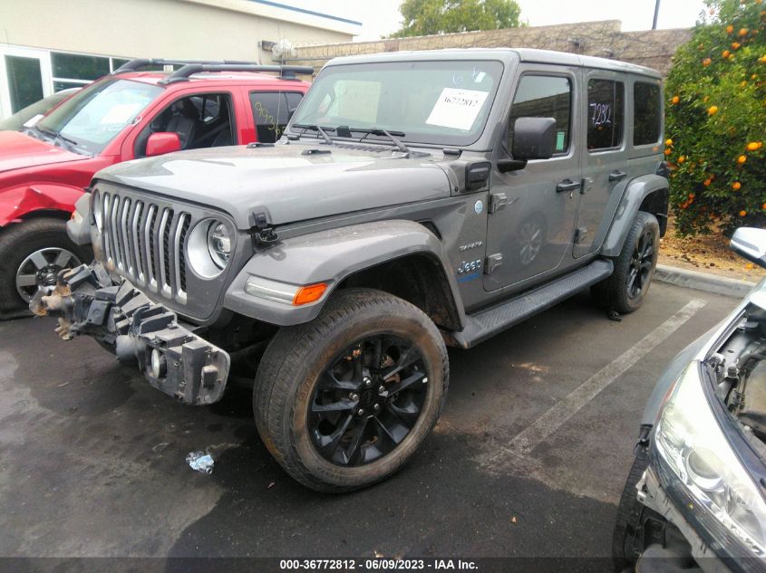 2021 JEEP WRANGLER 4XE UNLIMITED SAHARA 1C4JJXP64MW643717