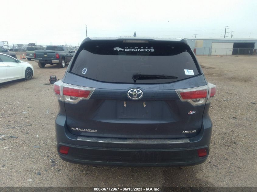 2014 TOYOTA HIGHLANDER LIMITED - 5TDYKRFH3ES024456