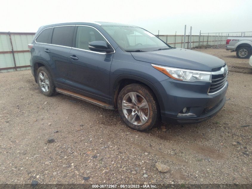 2014 TOYOTA HIGHLANDER LIMITED - 5TDYKRFH3ES024456