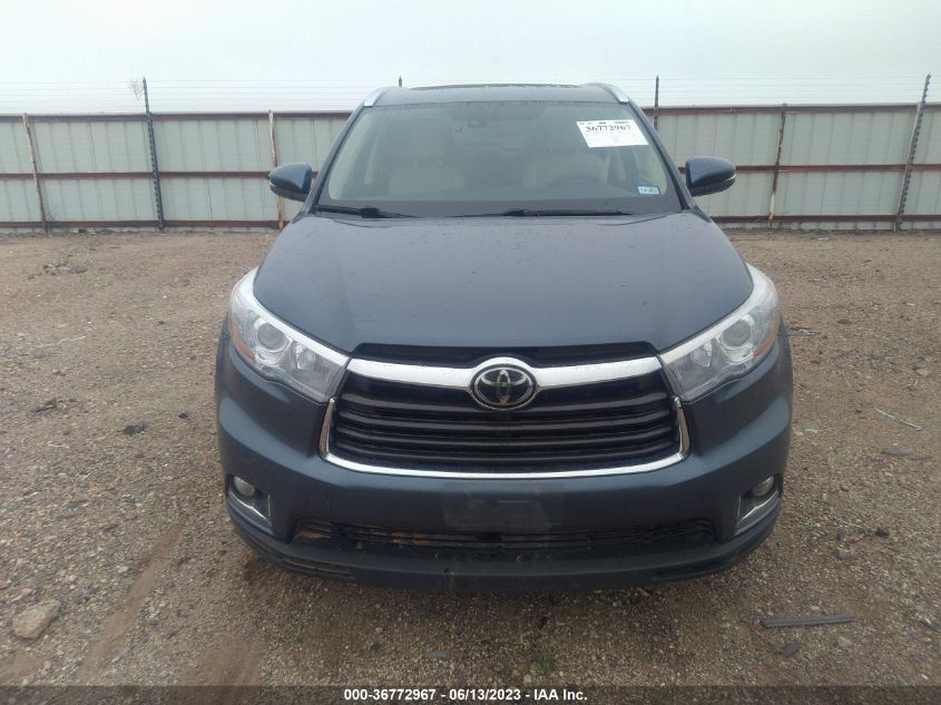 2014 TOYOTA HIGHLANDER LIMITED - 5TDYKRFH3ES024456